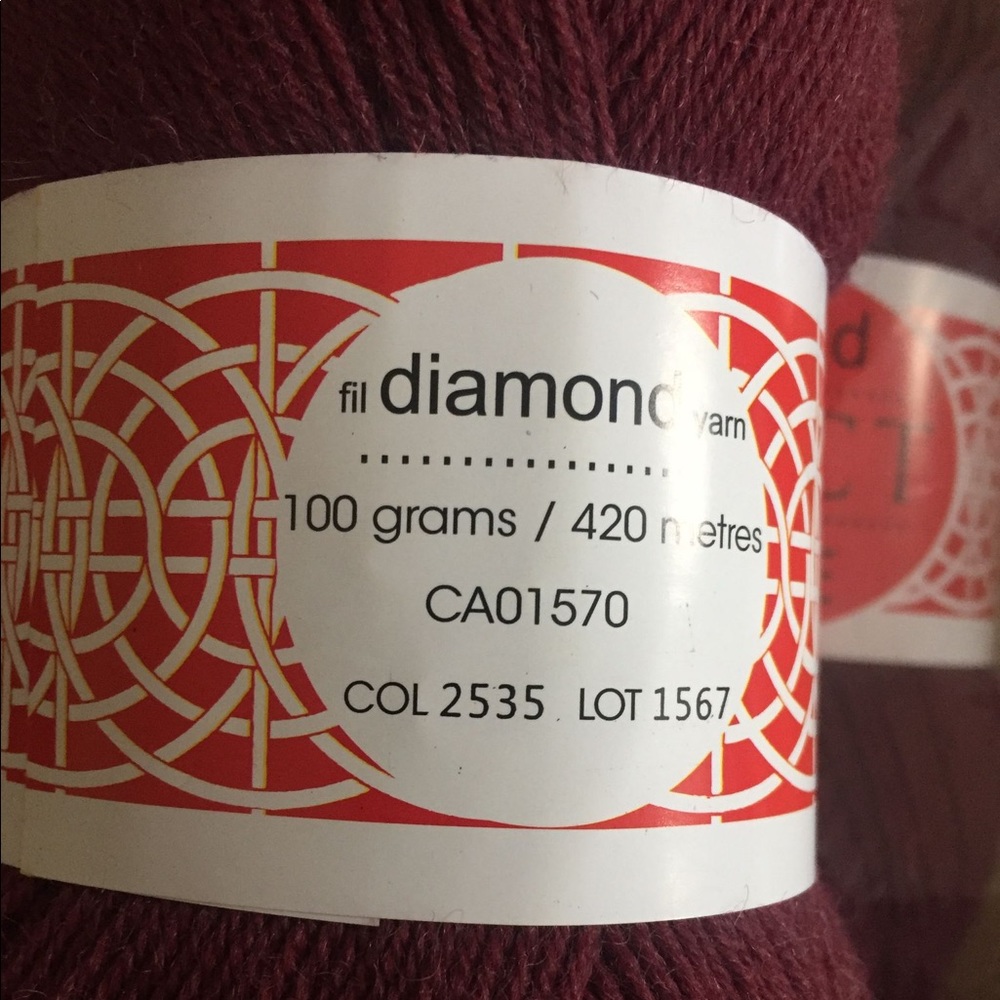 Maroon diamond footsie yarn
